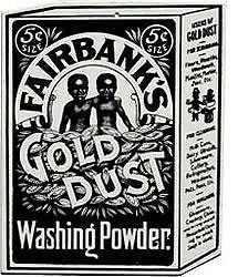 Vintage Original FAIRBANKS GOLD DUST TWINS BLACK AMERICANA Sign