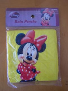 New Disney Minnie Mouse Adult Yellow Raincoat Poncho