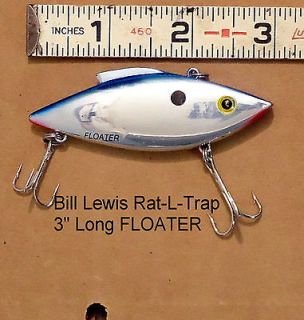LURE RAT L TRAP RATTLE TRAP CHROME BLUE BACK LOOK OO FLOATER LURE