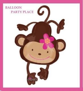 BALLOON party SUPPLIES MOD MONKEY FLOWER favors BABY SHOWER JUNGLE