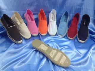 ESPADRILLES  UNISEX MEN AND LADIES SIZES AVAIL  36 46. 8 COLOUR