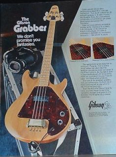 1974 Gibson Grabber Bass guitar photo print Ad