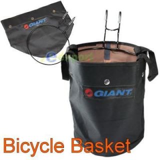Bike Bicycle Mount Canvas Storage Basket Bag Handlebar Front Black