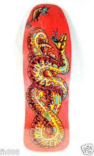 Santa Cruz 10 x 30 Kendall Snake Red Reissue Skateboard Cruiser Deck