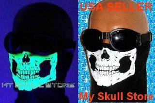Black SKELETON HALF Face Ghost SKULL Mask Triangle Motorcycle Scarf