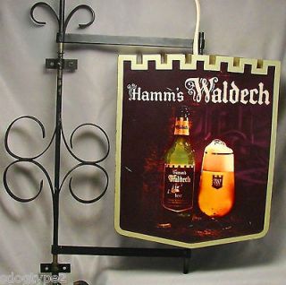 Waldech beer light sign rare Wall Wrought iron Vintage bar motion