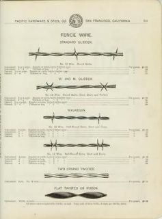 Catalog Page Ad Fence Glidden Barb Wire Stretchers Ellwoods SF