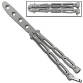 Martial arts Practice Butterfly Knife blunt Multi tool stainless