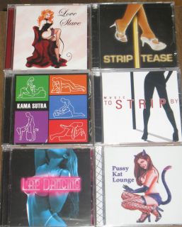 Lot of 6 Lap Dance, Music To Strip By, Strip Tease Music Cds