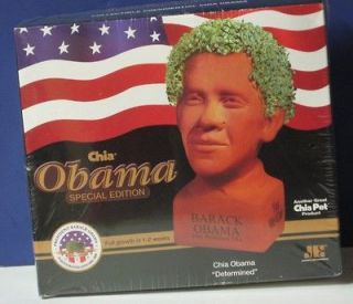 Chia Pets President Barak Obama Determined Special Edition 2002   New
