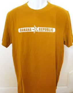 Banana Republic Mens Gold Logo TeeShirt NWT Sizes M & XL