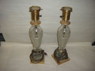 1930S ANTIQUE MUTUAL SUNSET LAMP CO GILBERT ROHDE BRASS BASE LAMPS