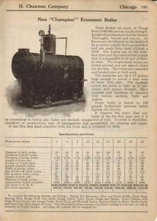 1925 Champion Economic coal Boiler antique vintage ad 