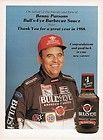 PRINT AD   1989 BULLS EYE BARBECUE SAUCE / BENNY PARSONS NASCAR