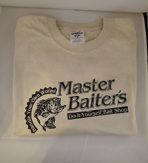 Master Baiter funny Bass fishing t shirt beer drinking boating tee
