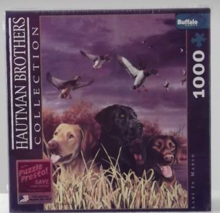 LAB DOGS HAUTMAN BROTHERS LABS IN MARSH BUFFALO PUZZLE 1000 PC