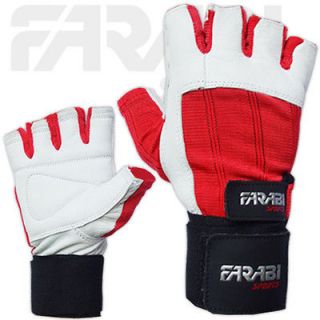 weight lifting gloves double velcro elasticated strap wrist supports