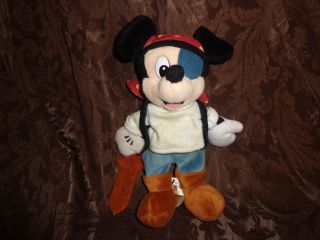 Walt disney world mickey mouse pirate sword eye patch stuffed