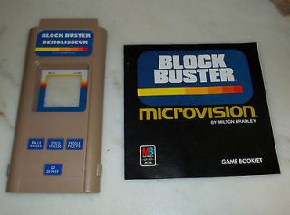 Vintage Microvision Game Cartridge Blockbuster With Instruction