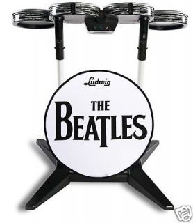 NEW PS3 The Beatles Rock Band Ludwig Wireless Drum Kit Set& Dongle