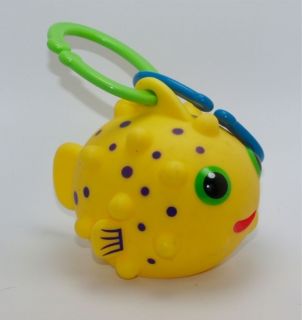 Kids II 2 Baby Toy Hanging Puffer Spiny Dogfish Fish Bath Squeaker