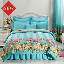 HAWAIIAN BEACH FABULOUS FLAMINGOS COASTAL 3 & 4pc COMFORTER SET