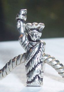 of Liberty New York City Trip European Charm Bead for Silver Bracelets