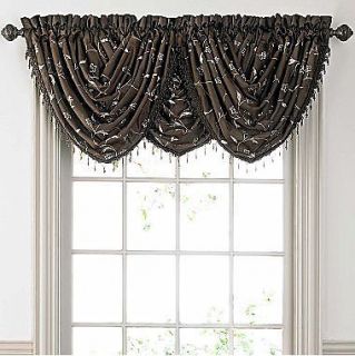 Chris Madden® Mystique™ Floral Embroidered Waterfall Valance