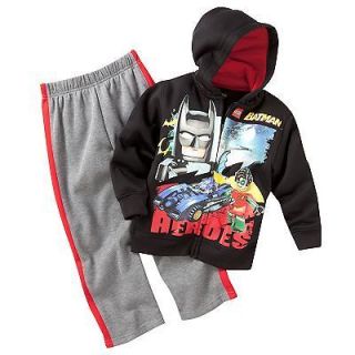 BATMAN & ROBIN LEGO ® Fleece Hoodie & Pants Clothing Track Set Outfit