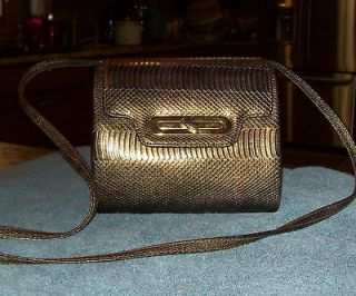 Ande Vintage 80s Snake Print Boxie Shoulder Bag Handbag Purse