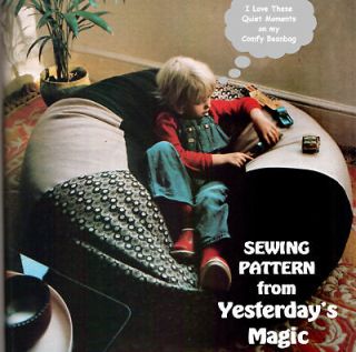 Size SEWING PATTERN to make a Giant Bean Bag Chair Round Floor Cushion
