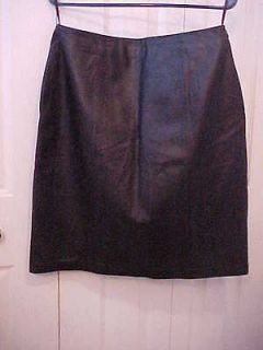 NWT JACLYN SMITH LADIES LINED LEATHER SKIRT BLACK 14