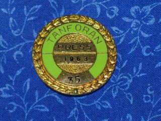 OLD Newspaper Press Pin Horse Race Track Badge Pass Calif Tracks #47