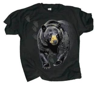Black Bear Kids T Shirt Youth Size Small Med Large Bear Trax Ursa