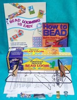 SUPERIOR AMERICAN INDIAN BEAD LOOM BOOK DVD KIT, SAVE