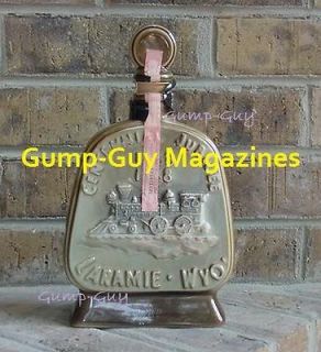 Vintage JIM BEAM Bottle Celebrating Laramie WYOMING decanter 1968