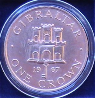 1967 ~ Gibraltar One Crown Coin