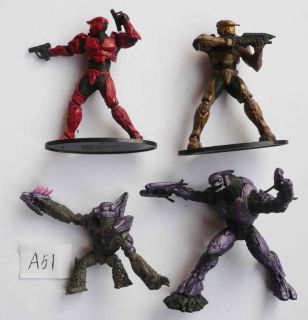 T305~ LOT OF 4 HALO WARS SOLDIERS action FIGURES rare loose 3