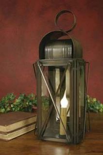 MILK HOUSE LANTERN AGED COPPER LOOK FINISH LARGE 17 TALL CANDLE LAMP