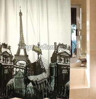 Beautiful Eiffel Tower Bathroom Waterproof EVA Shower Curtain ye006