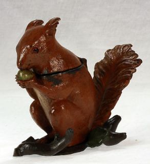 Antique Bergman Bronze Squirrel Inkwell c1900