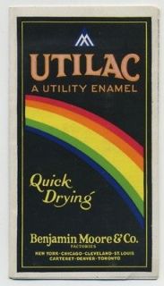 paint chip booklet   Utilac Enamel by Benjamin Moore   w. all samples