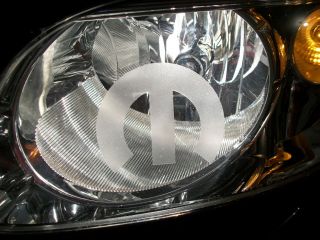 Mopar M Headlight Tail Light ETCHED Decals Stickers Ram Dodge