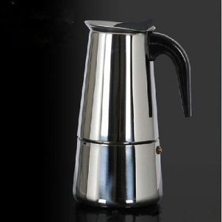Stainless Steel Coffee Pot Moka Pot Espresso Maker 6 Cups