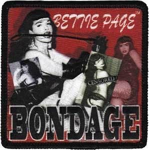 Bettie Page Bondage Collage Embroidered Patch, NEW