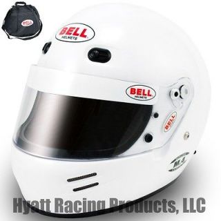 Bell M.4 Auto Racing Helmet SA2010   All Sizes / White (Free Bag)