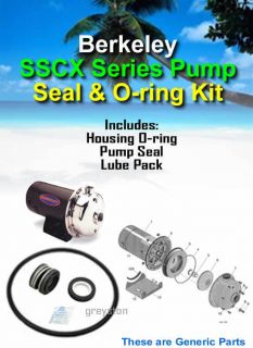 Berkeley SSCX & SSCXS Series Pump Shaft Seal & O ring Kit