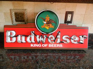 Budweiser King of Beers Eagle Neon Beer Sign