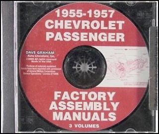  1957 Chevrolet Assembly Manual on CD Bel Air 150 210 Del Ray Chevy