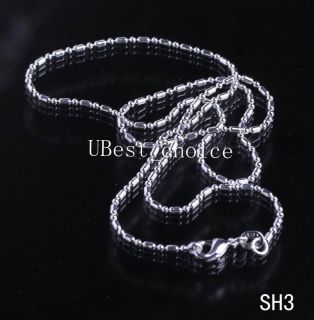 Choice 8 Size Fashion 925 Sterling Silver Charm Round Chain Pendant